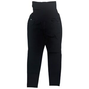 Led Pregnancy High-Waisted Black Jeans